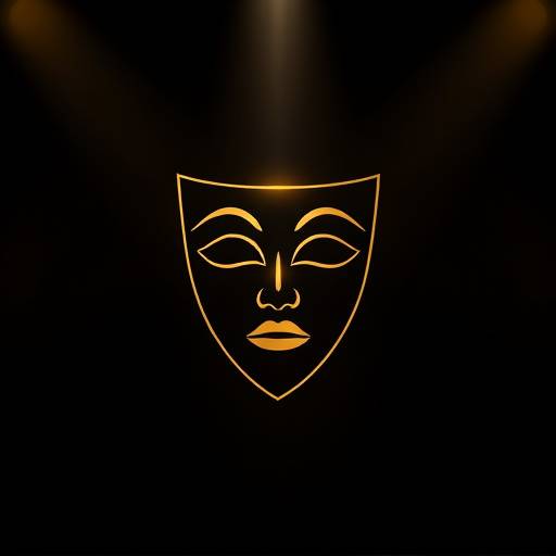Thespian Arts Academy Logo: A stylized theatrical mask with the academy's name.